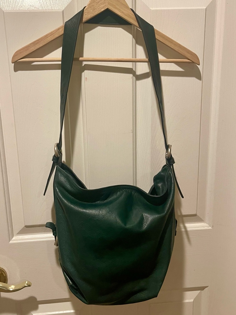 Lupo Barcelona Forest Green Leather Hobo Bag 🌿